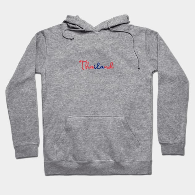 Thailand - Thai red and blue - Flag color Hoodie by habibitravels